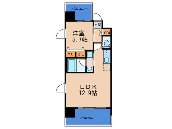 ディームス福島の物件間取画像